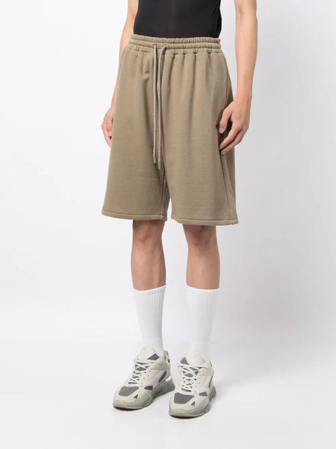 Stitch Diag cotton track shorts